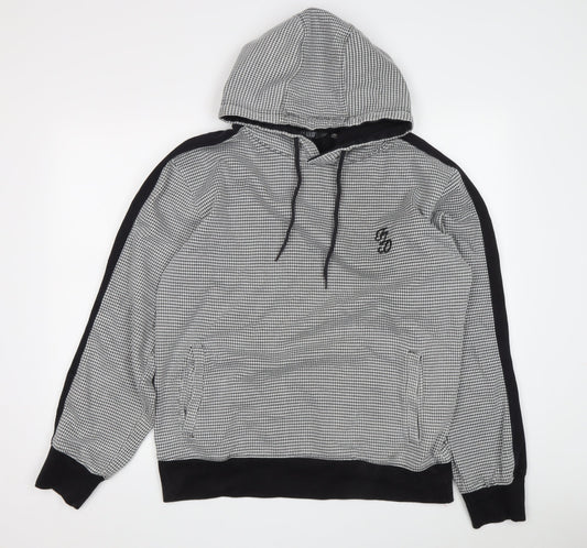 Mens UK Size M Fluid Black Pullover Hoodie