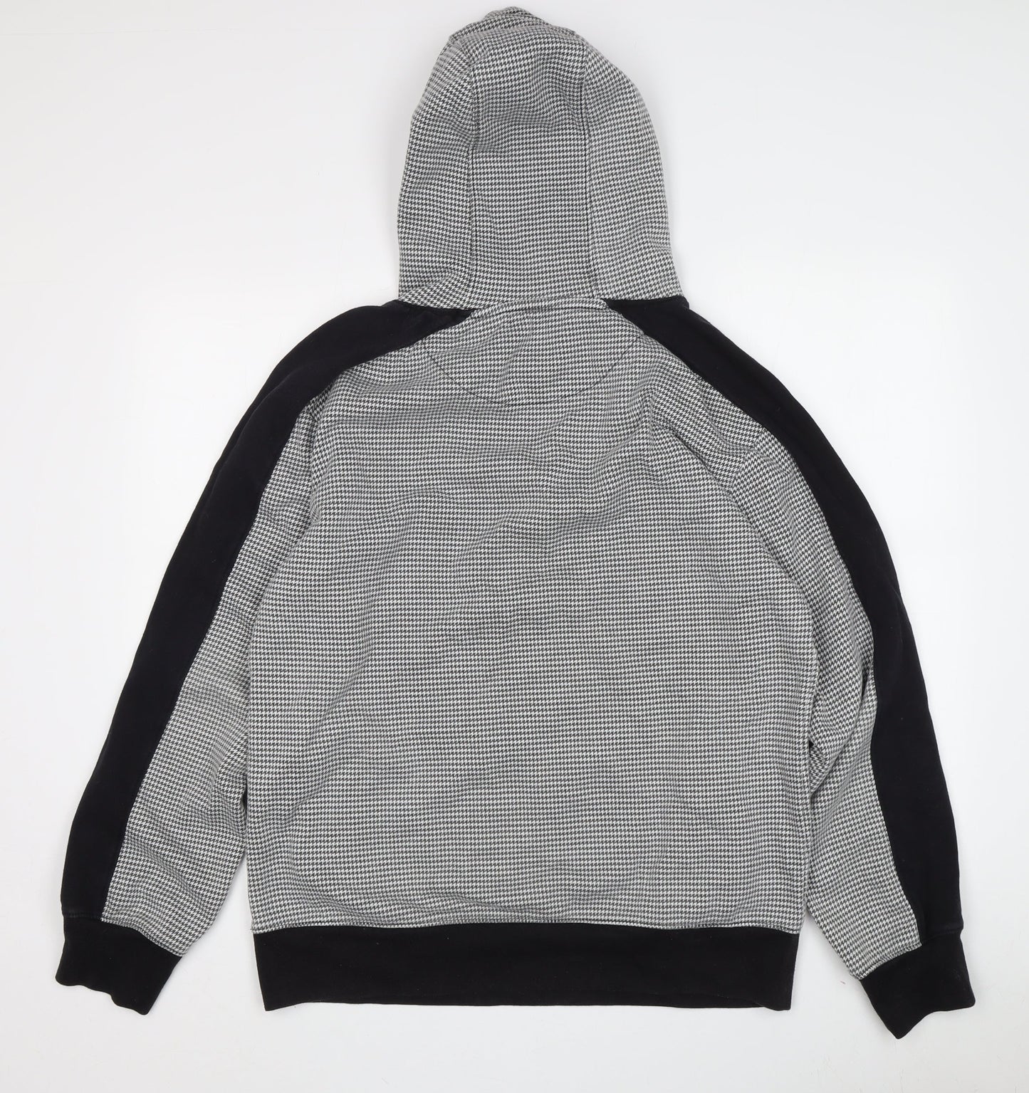 Mens UK Size M Fluid Black Pullover Hoodie