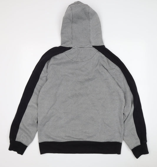 Mens UK Size M Fluid Black Pullover Hoodie