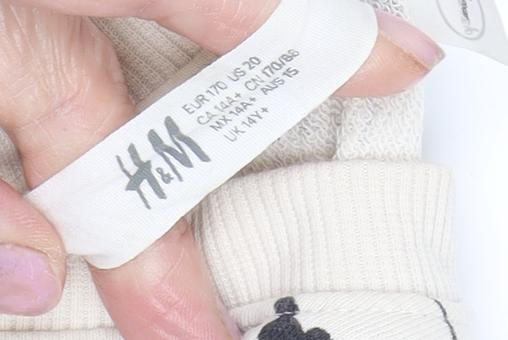 H&M Women's Beige Mickey Mouse Sweatshirt Size 14 Plus