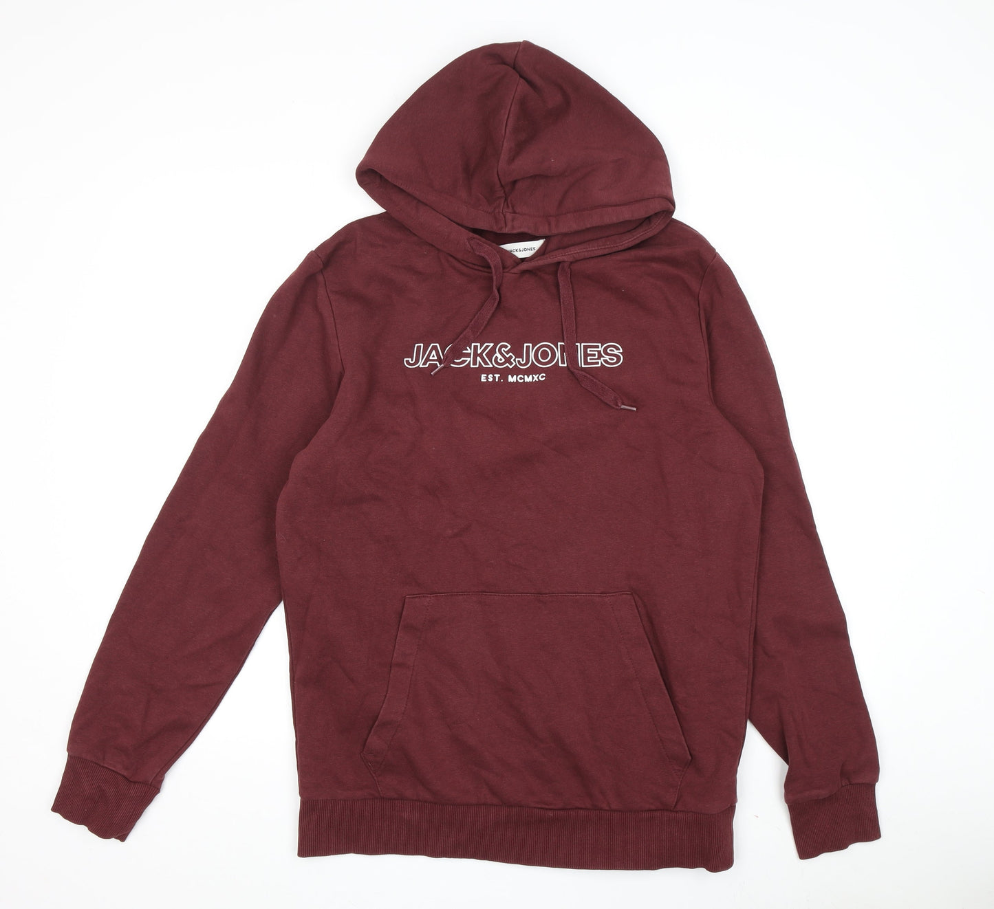 Mens UK Size L JACK & JONES Red Pullover Hoodie