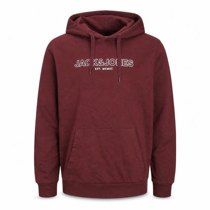 Mens UK Size L JACK & JONES Red Pullover Hoodie