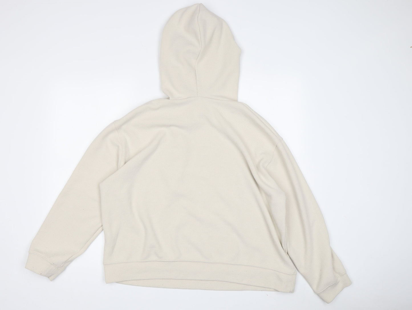 Zara Women's Beige Pullover Hoodie M - Stylish Knitwear