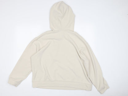 Zara Women's Beige Pullover Hoodie M - Stylish Knitwear