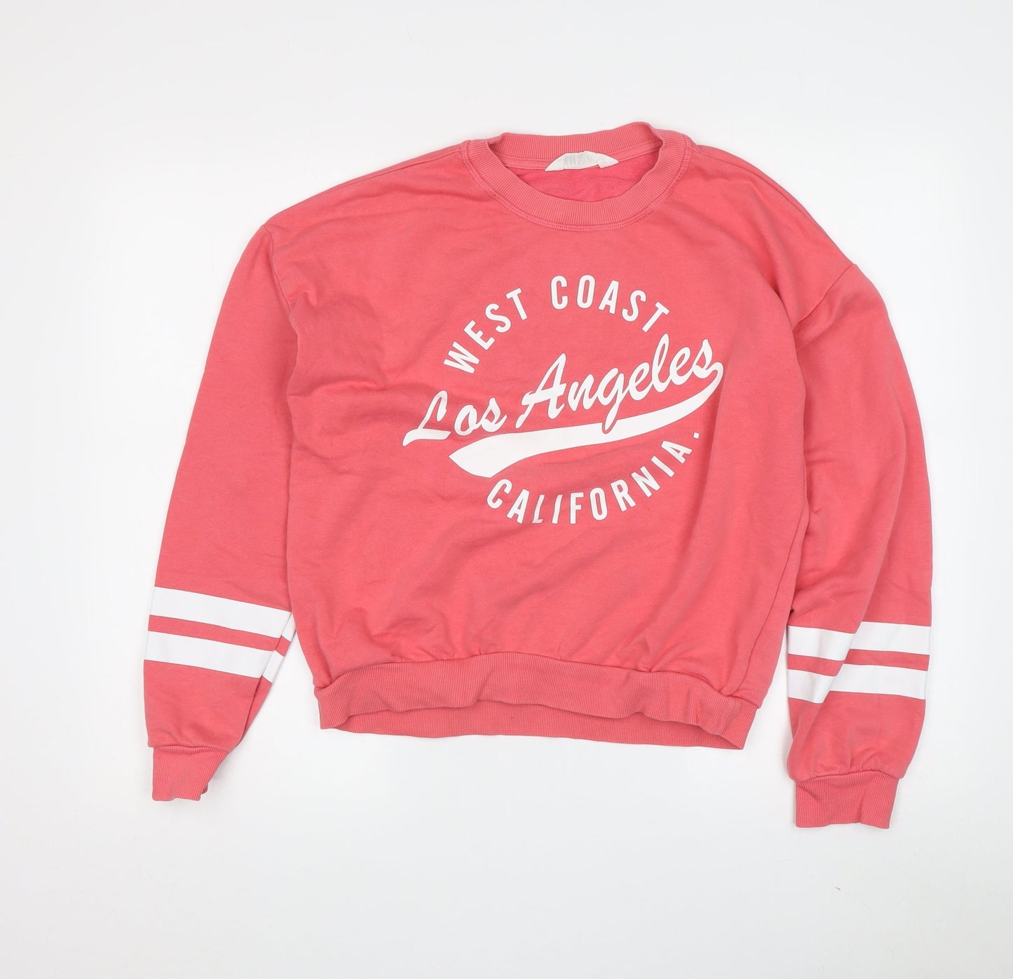 H&M Teens Pink Graphic Pullover Sweatshirt Size 12