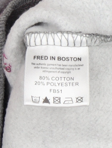 Fred in Boston Women's Grey Pullover Hoodie Size 12
