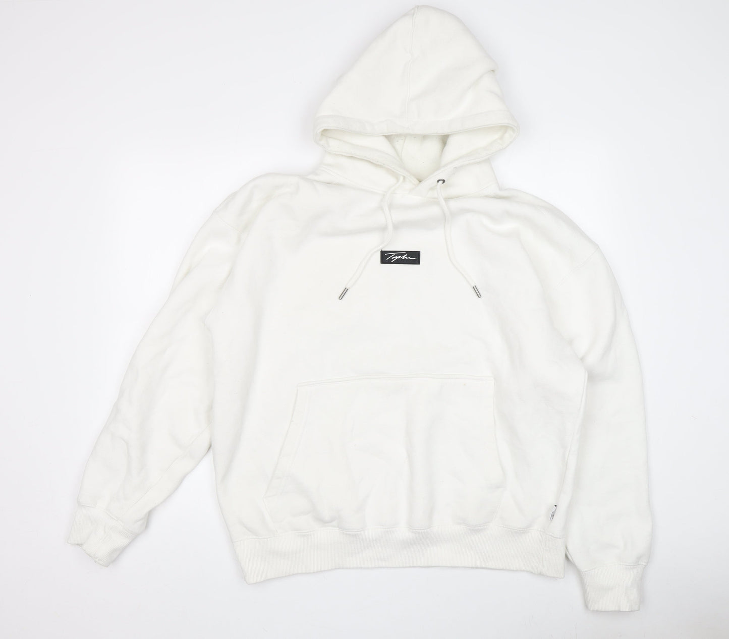 Topman Men's White Pullover Hoodie L