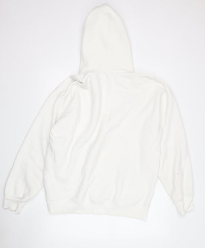 Topman Men's White Pullover Hoodie L