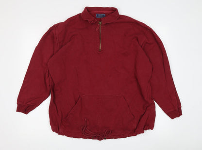 Sport by R.L. Men's Red 1/2 Zip Sweatshirt M