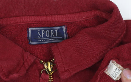 Sport by R.L. Men's Red 1/2 Zip Sweatshirt M