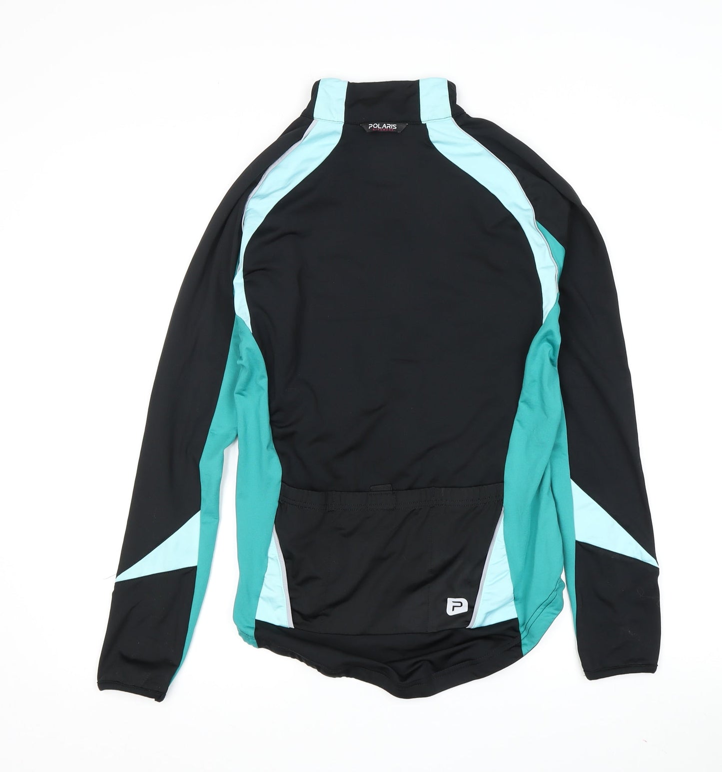 Polaris Women's Black Blue Cycling Windbreaker Jacket Size 8