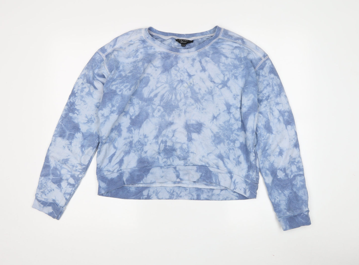 New Look Teens Blue Tie-Dye Pullover Sweatshirt