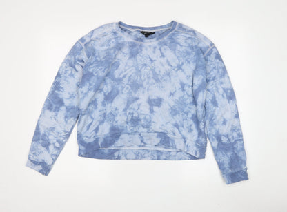 New Look Teens Blue Tie-Dye Pullover Sweatshirt