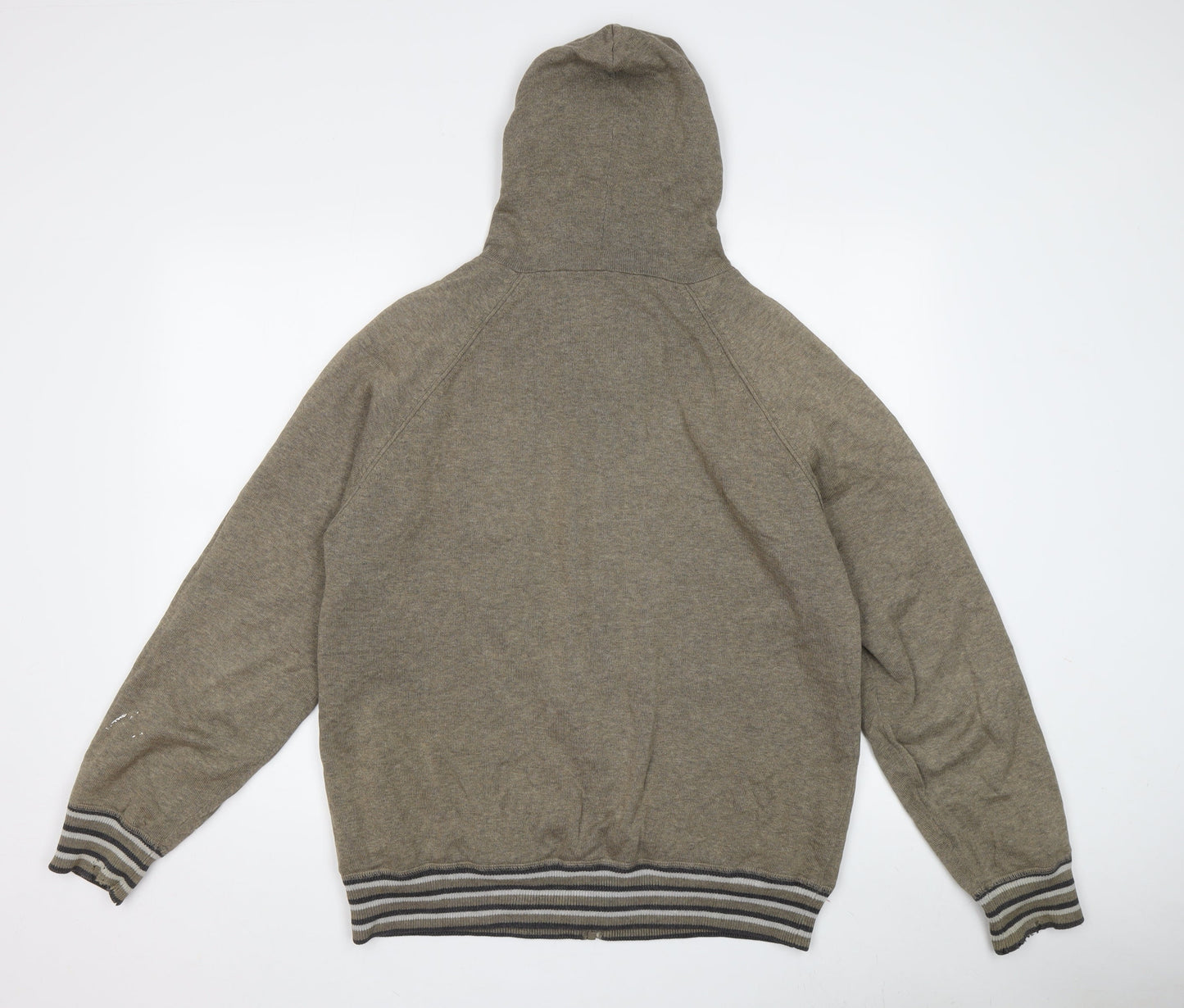 Mens UK Size M NEXT Brown Full Zip Hoodie