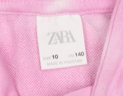 Zara Multicoloured Girls Tie-Dye Hoodie 10Y Pullover Style