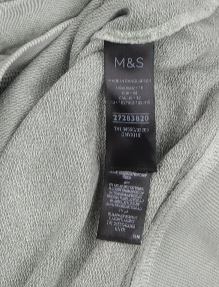 Womens UK Size 16 Marks and Spencer Green Pullover Sweatshirt