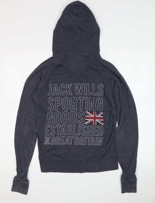 Womens UK Size 10 Jack Wills Grey Full Zip Hoodie