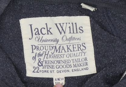 Womens UK Size 10 Jack Wills Grey Full Zip Hoodie