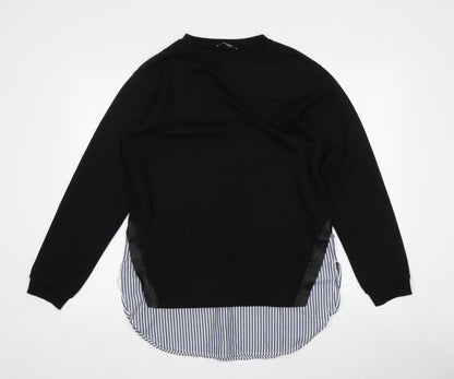 Zara Trafaluc Women's Black Pullover Sweatshirt, Size 8