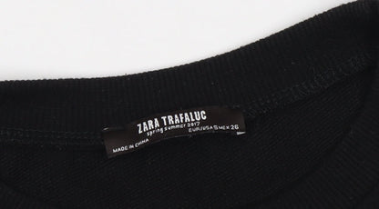 Zara Trafaluc Women's Black Pullover Sweatshirt, Size 8