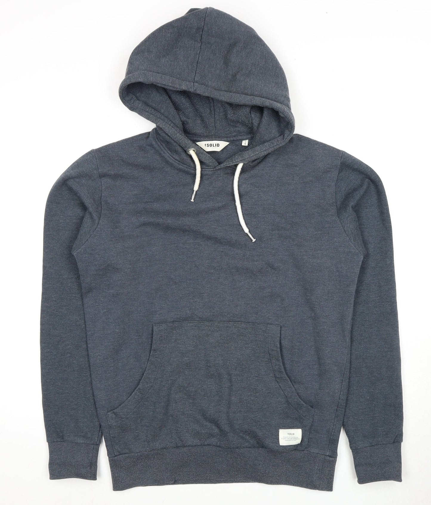 Solid Men's Grey Pullover Hoodie S