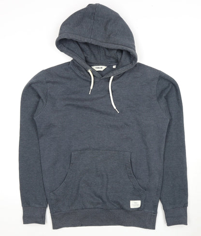 Solid Men's Grey Pullover Hoodie S