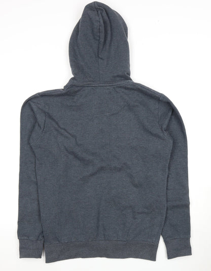 Solid Men's Grey Pullover Hoodie S