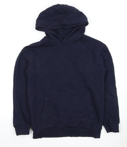 Marks and Spencer Boys Blue Pullover Hoodie, Size 12 Years