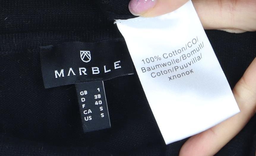 Womens UK Size 12 Marble Black Pullover Jumper