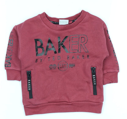 Baker by Ted Baker Unisex Red Pullover Top, 6-9 Months