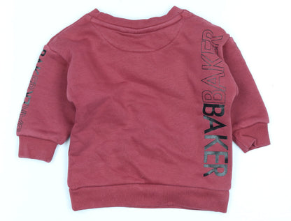 Baker by Ted Baker Unisex Red Pullover Top, 6-9 Months