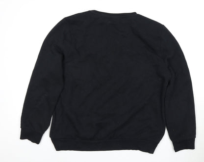 Unisex Adults UK Size L Harry Potter Black Pullover Sweatshirt
