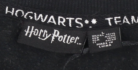 Unisex Adults UK Size L Harry Potter Black Pullover Sweatshirt
