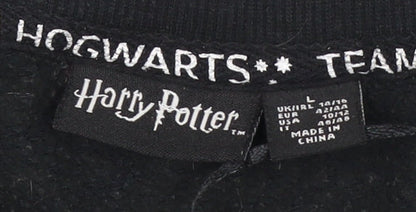 Unisex Adults UK Size L Harry Potter Black Pullover Sweatshirt