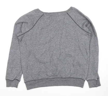 American Eagle Women's Grey M Geometric Pullover Sweatshirt