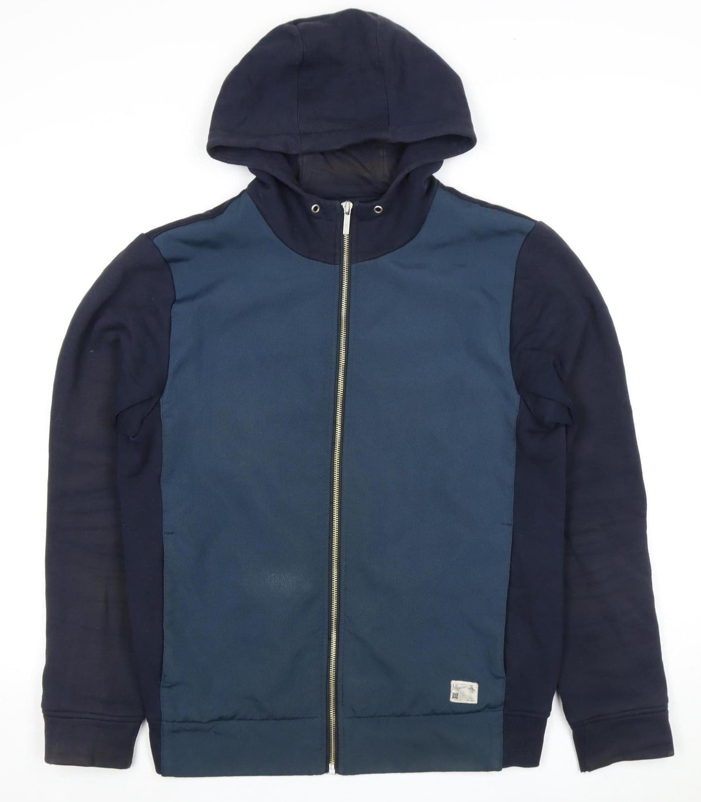 Mens UK Size S Penguin Blue Full Zip Hoodie