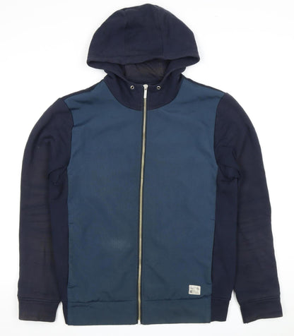 Mens UK Size S Penguin Blue Full Zip Hoodie