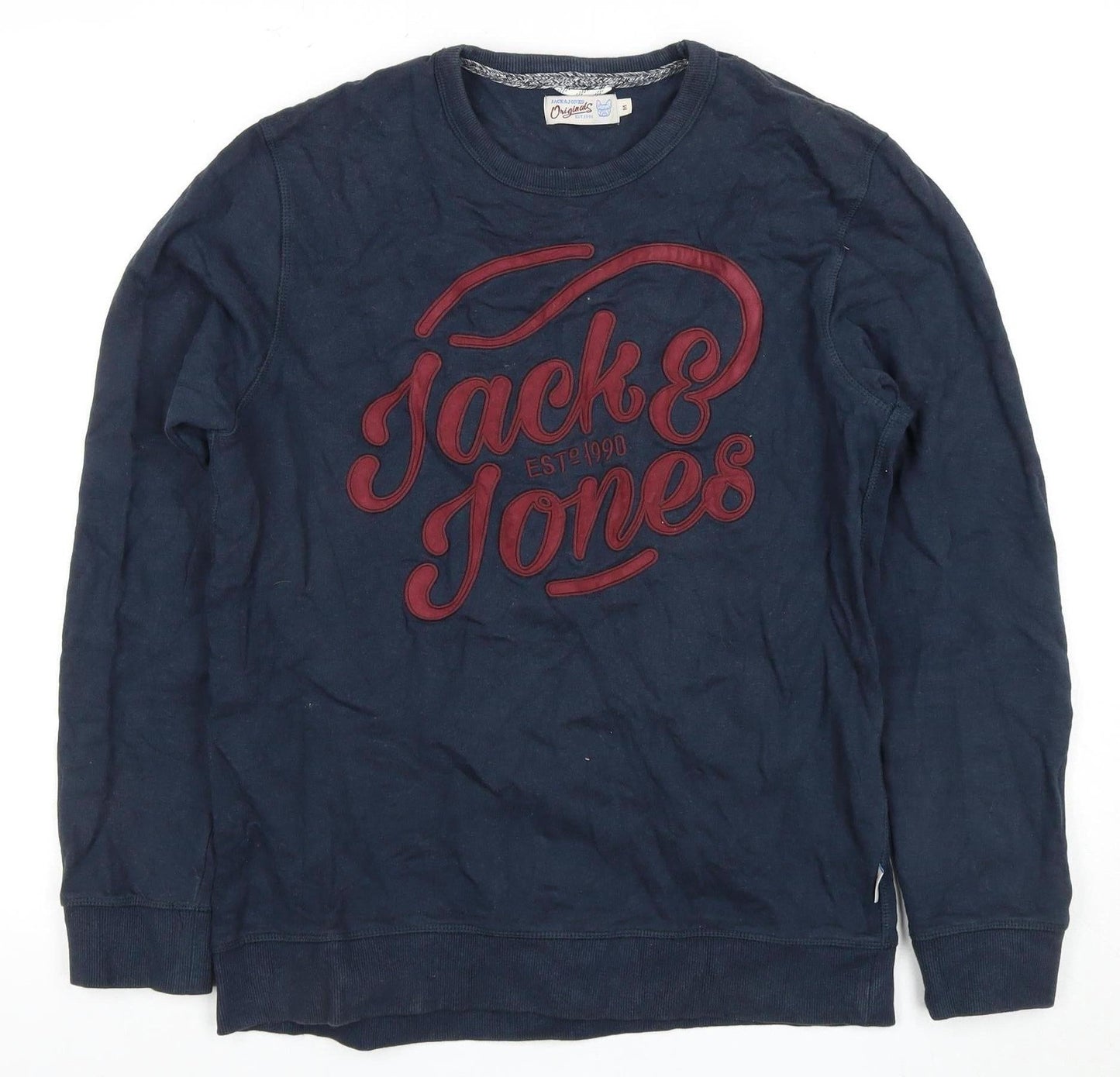 Mens UK Size M JACK & JONES Blue Pullover Sweatshirt