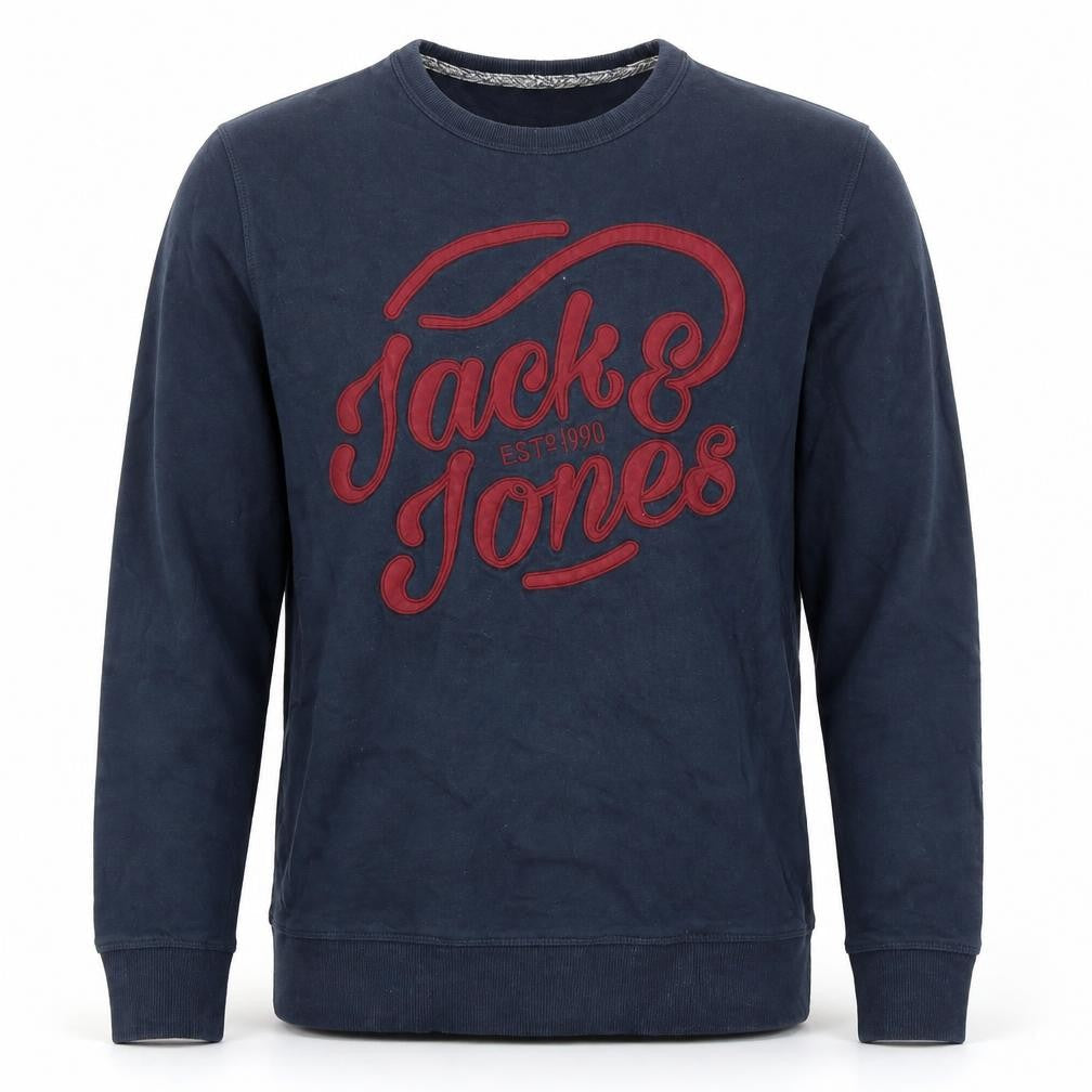 Mens UK Size M JACK & JONES Blue Pullover Sweatshirt
