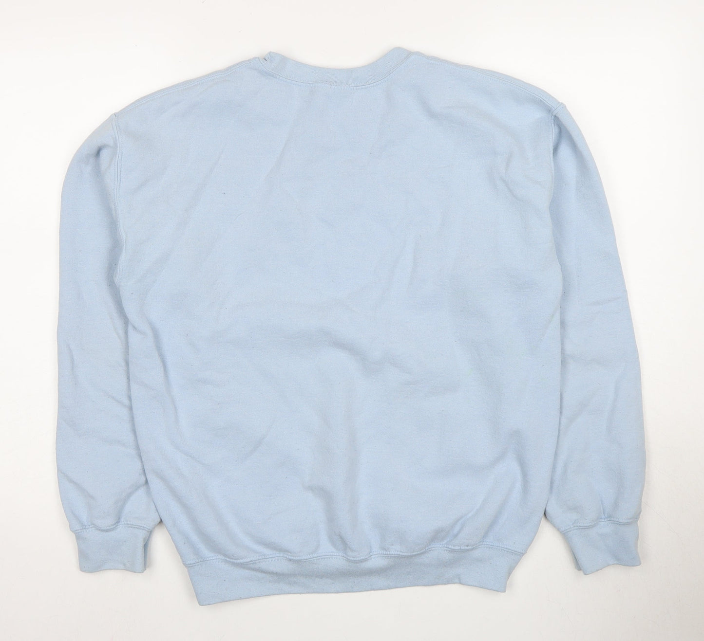 G&G Medium Blue Cotton Pullover Sweatshirt for Unisex Adults