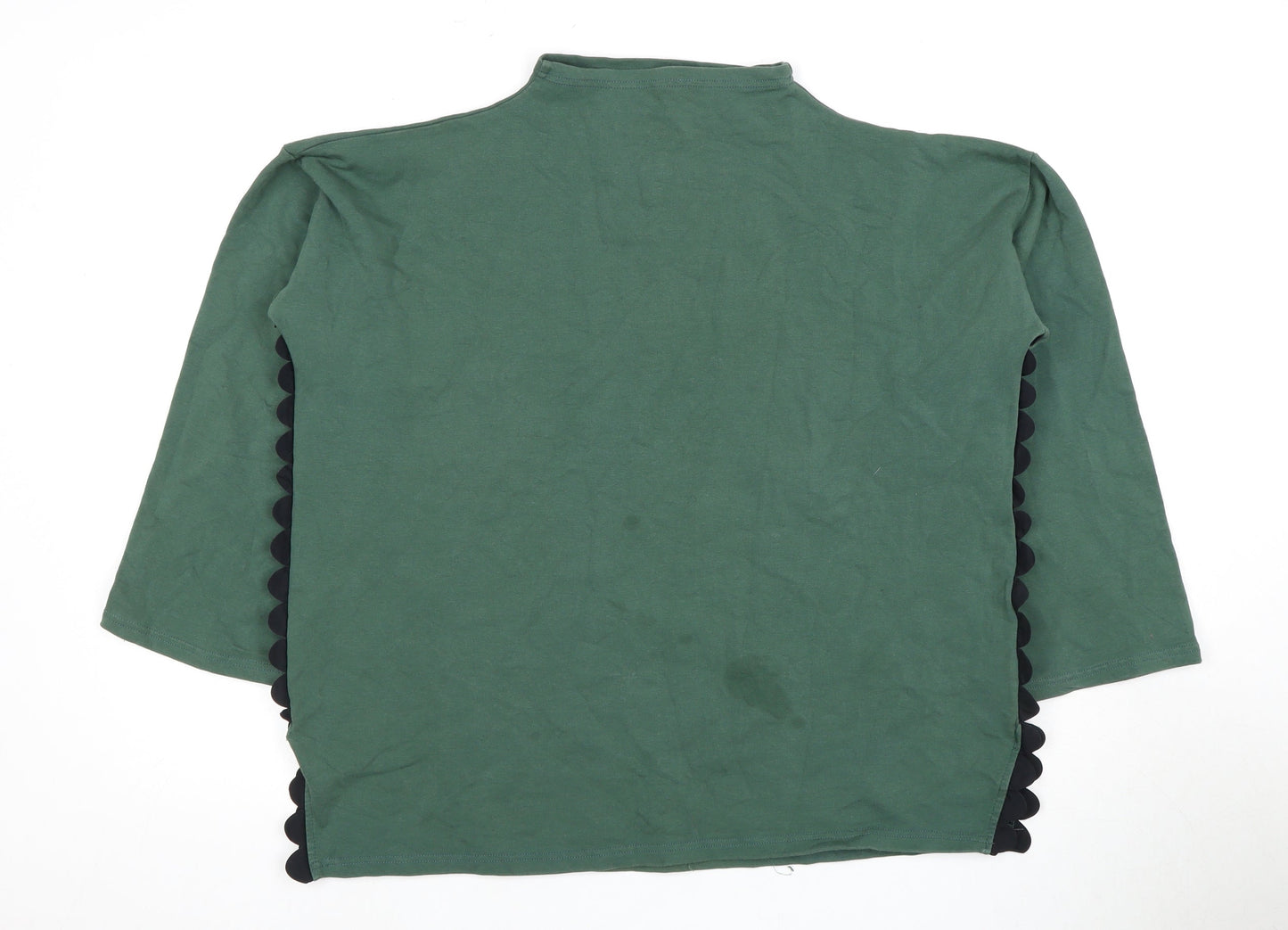 Womens UK Size 10 Unknown Green Basic T-Shirt