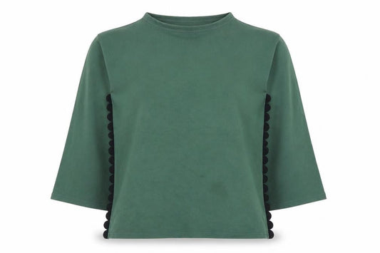 Womens UK Size 10 Unknown Green Basic T-Shirt