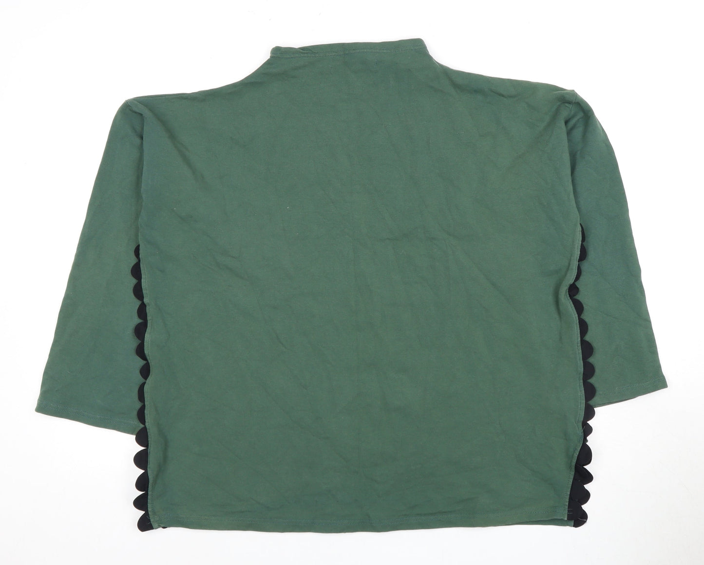 Womens UK Size 10 Unknown Green Basic T-Shirt
