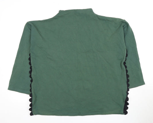 Womens UK Size 10 Unknown Green Basic T-Shirt