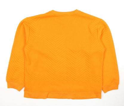 Zara Women’s Orange Geometric Pullover Sweatshirt Size S
