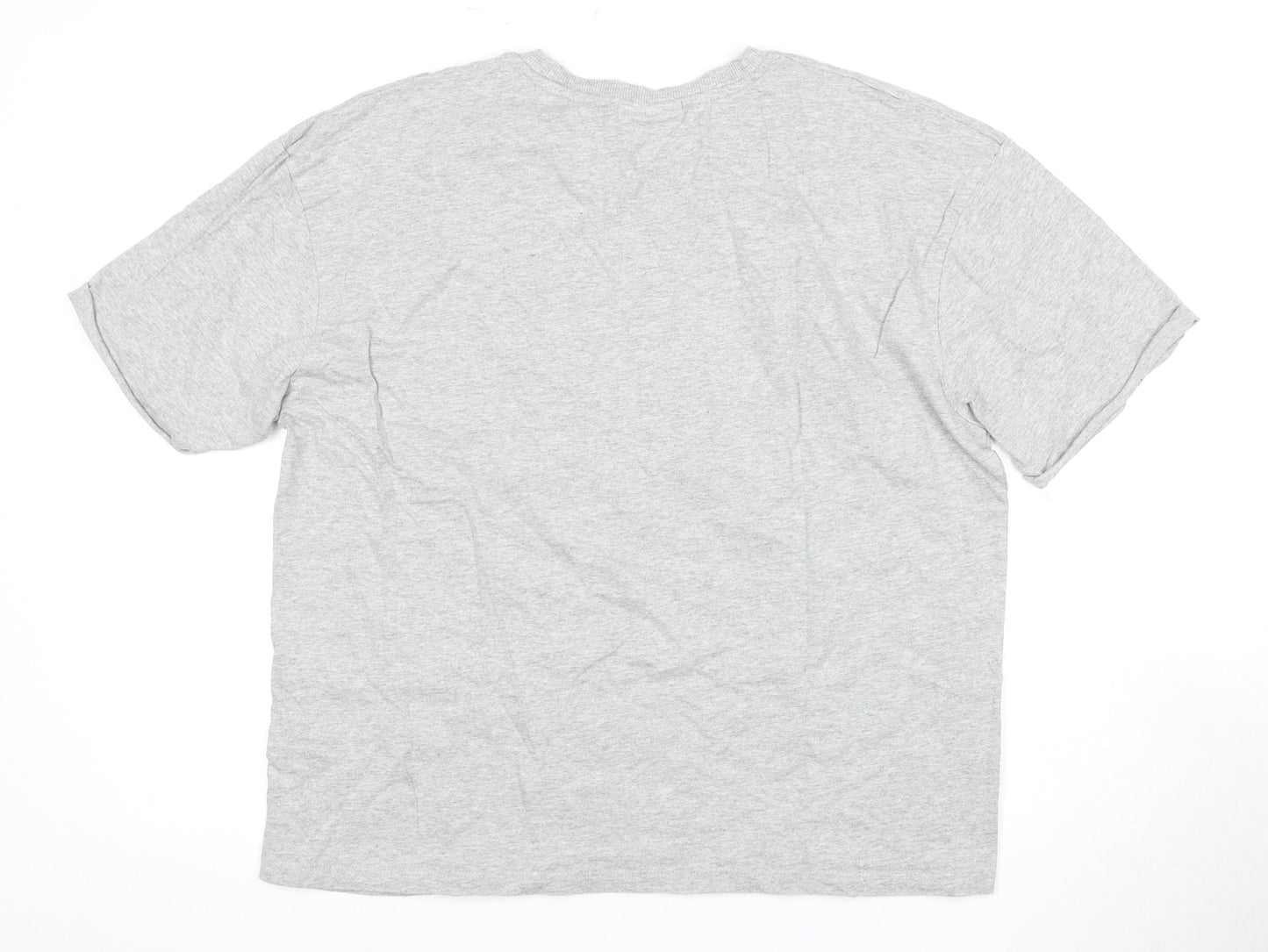 Unisex Adults UK Size L Marvel Grey Jersey T-Shirt