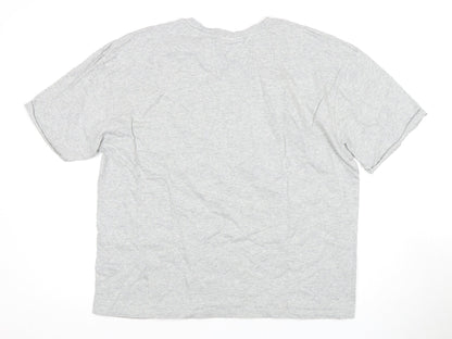 Unisex Adults UK Size L Marvel Grey Jersey T-Shirt