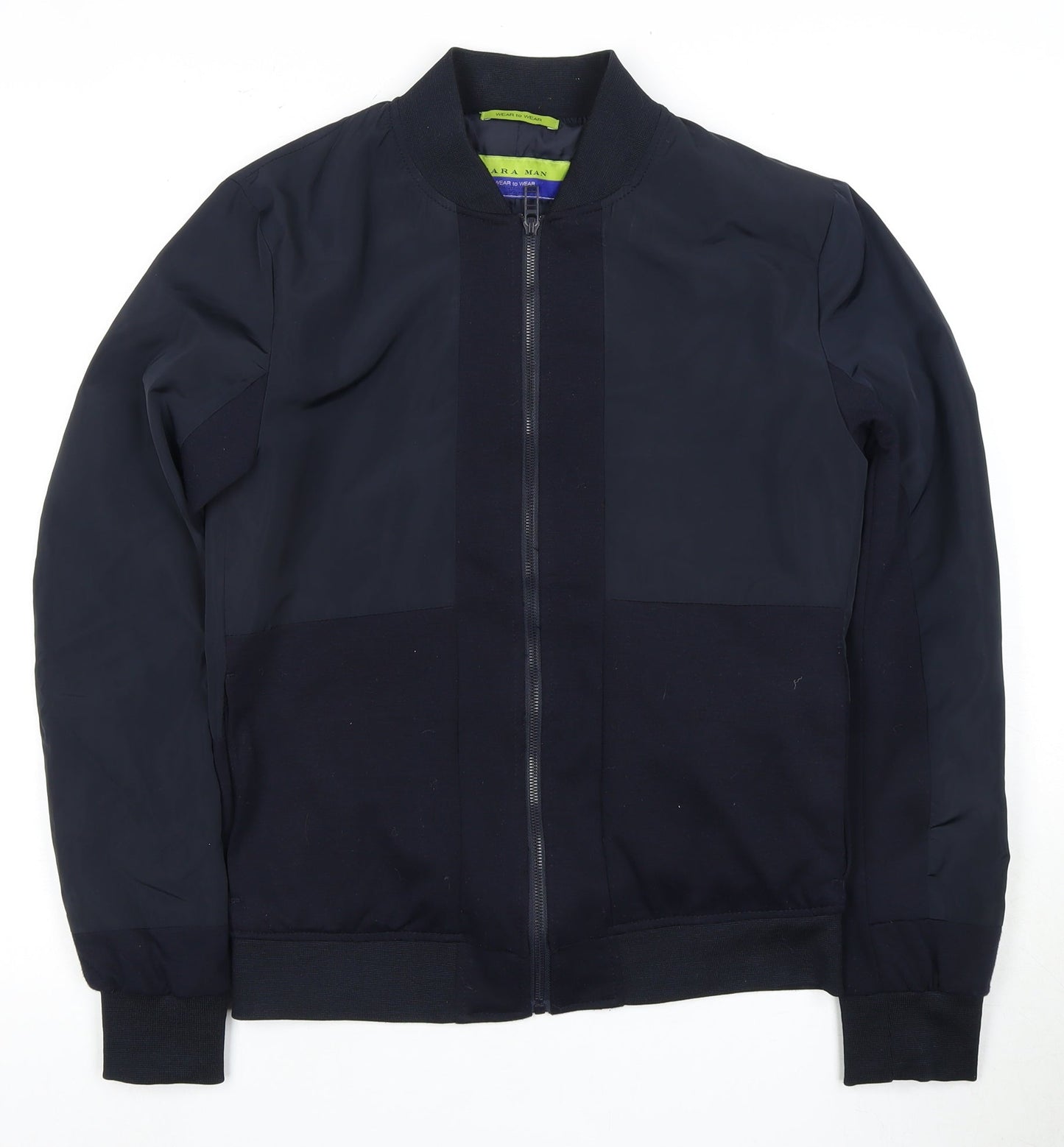 Zara Man Men's Black Bomber Jacket Size M Casual