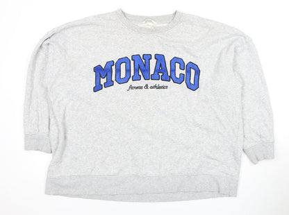 Unisex Adults UK Size 12 H&M Grey Pullover Sweatshirt