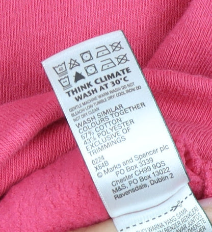 Marks & Spencer Women's Pink Crew Neck Sweatshirt, Size 8